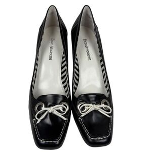 NEW Enzo Angiolini Merryann Black Patent Leather Square Toe Pump, Size 9
